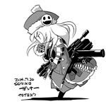  explosive grenade greyscale gun gunner hat monochrome sekaiju_no_meikyuu solo weapon yamazaru_yuu 