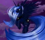  2014 equine female feral friendship_is_magic horn horse mammal my_little_pony princess_luna_(mlp) santagiera solo winged_unicorn wings 