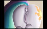  abstract_background aegwinn anus back_turned clitoris cutie_mark equine female friendship_is_magic fur hair hooves horse mammal multi-colored_hair my_little_pony pony presenting princess_celestia_(mlp) pussy raised_tail solo white_fur 