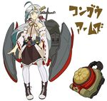  adapted_costume ahoge alternate_costume bad_id bad_twitter_id bare_shoulders belt black_skirt cannon cosplay detached_sleeves emu_(eomou) front-seamed_legwear hair_ribbon headgear kamen_rider kamen_rider_gaim_(series) kantai_collection kiyoshimo_(kantai_collection) kongou_(kantai_collection) kongou_(kantai_collection)_(cosplay) lock_seed long_hair machinery nontraditional_miko pantyhose parody ribbon ribbon-trimmed_sleeves ribbon_trim rider_belt seamed_legwear sengoku_driver serious simple_background skirt solo standing translated turret twintails very_long_hair white_background 