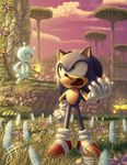  2014 antennae bad_id bad_pixiv_id cloud flower furry garden gloves hedgehog highres monster plant realistic sega shoes signature sonic sonic_colors sonic_the_hedgehog star_(sky) tentacles tree tsukinopandaaa video_game 