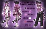  2014 arm_warmers clothing collar feline female fishnet mammal mark_haynes model_sheet nude ocelot pants paws piercing shirt spots 