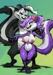  age_difference anthro big_breasts bittenhard bow breasts female fifi_la_fume hand_holding looney_tunes male mammal nude one_eye_closed open_mouth pep&eacute;_le_pew pussy ribbons size_difference skunk tiny_toon_adventures tiny_toons warner_brothers wide_hips 