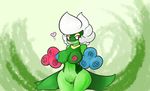  &lt;3 2014 anthro big_breasts breasts female flora_fauna flower hair navel nintendo nipples nude plant pok&eacute;mon pussy red_eyes roserade sirphilliam_(artist) smile solo standing video_games white_hair wide_hips 