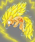  2014 angry applejack_(mlp) crossover dragon_ball dragon_ball_z earth_pony equine female feral friendship_is_magic horse mammal mickeymonster my_little_pony pony super_sayain 