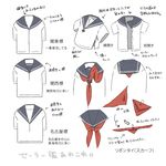  clothes how_to neckerchief no_humans school_uniform serafuku translation_request 