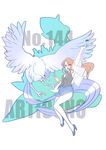  articuno bad_id bad_pixiv_id bracelet brown_hair elite_four gen_1_pokemon glasses high_heels jewelry kanna_(pokemon) lapras poke_ball pokemon pokemon_(creature) red_eyes skirt sora_tokumo 