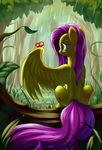  2014 arthropod butterfly cutie_mark equine female feral fluttershy_(mlp) friendship_is_magic fur grass grennadder hair hi_res insect long_hair mammal my_little_pony outside pegasus tree wings yellow_fur 