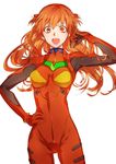  :o adjusting_hair alternate_eye_color angry bangs blurry bodysuit breasts cowboy_shot depth_of_field gloves hair_ornament hand_on_hip hand_up highres long_hair looking_at_viewer md5_mismatch medium_breasts neon_genesis_evangelion number open_mouth orange_eyes orange_hair pilot_suit plugsuit rebuild_of_evangelion shikinami_asuka_langley shouting simple_background skinny smile solo souryuu_asuka_langley tcb turtleneck two_side_up v-shaped_eyebrows white_background 