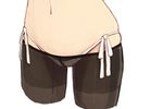  black_legwear close-up commentary_request crotch_seam hips kantai_collection lowleg lowleg_pantyhose navel official_art out_of_frame panties panties_under_pantyhose pantyhose seamed_legwear shizuma_yoshinori side-seamed_legwear side-tie_panties skindentation solo stomach tokitsukaze_(kantai_collection) underwear white_panties 
