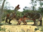  blood dinosaur fight scalie stabbed triceratops tyrannosaurus_rex 