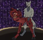  2014 anal anal_penetration animatronic anthro buckthorn_(artist) canine duo erection five_nights_at_freddy&#039;s fox foxy_(fnaf) fur gay hook male mammal mechanical nude open_mouth penetration penis sex teeth video_games wolf 