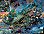  batman batman_(series) dinosaur female fight machine mechanical robot scalie superman_unchained tyrannosaurus_rex wonder wonder_woman 