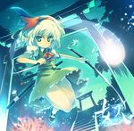  aqua_eyes flower frills ghost hairband katana konpaku_youmu konpaku_youmu_(ghost) mary_janes orita_enpitsu outdoors ribbon sheath shoes short_hair skirt solo stairs sword torii touhou vest weapon white_hair 