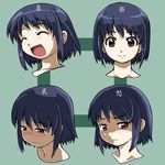  :d bad_id bad_pixiv_id blue_hair closed_eyes expressions face frown lowres open_mouth original rohitsuka short_hair smile tears 