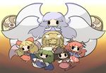  bad_id bad_pixiv_id bat_wings cape chibi elis_(touhou) everyone eyes ghost_tail hat highly_responsive_to_prayers horn horns kikuri_(touhou) konngara mima multiple_girls multiple_wings saku_(osake_love) sariel shingyoku touhou touhou_(pc-98) wings yuugenmagan 