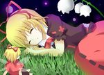  bad_id bad_pixiv_id blonde_hair flower hair_ribbon lily_of_the_valley mai_yukari medicine_melancholy multiple_girls ribbon short_hair sleeping su-san touhou 