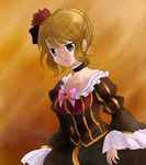  bad_id bad_pixiv_id beatrice beatrice_(cosplay) blonde_hair bow cosplay crossdressing male_focus pink_bow solo tanada umineko_no_naku_koro_ni ushiromiya_lion 