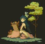  bad_id bad_pixiv_id blue_eyes blue_hair faux_figurine gastrodon gen_4_pokemon hikari_(pokemon) pokemon pokemon_(creature) shellos short_hair skirt todamoto 