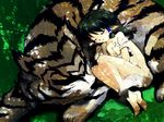  :3 animal aruru_no_zaki aruruw barefoot lying nude sleeping solo tail tiger utawareru_mono 