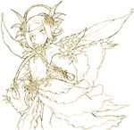  avalon_code fairy fairy_wings lineart long_hair lowres mieli monochrome pointy_ears sketch wings 