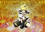  arm_support choco_(moyasi) highres kagamine_len male_focus solo squatting vocaloid 