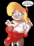  animaniacs areola breasts cleavage clothed clothing cringing disembodied_penis dress erection imminent_cumshot lipstick male mammal minerva_mink mink mustelid nipples penis precum pussy saransaran_(artist) titfuck torn_clothing 