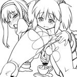  2girls akemi_homura bent_over blush cum cum_in_container cum_in_cup cup ejaculation futanari kaname_madoka lactation looking_back mahou_shoujo_madoka_magica milking multiple_girls orgasm panties panties_aside penis penis_milking school_uniform shinama teacup tears torn_clothes underwear 