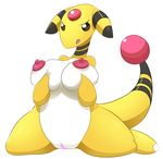  ampharos angry big_breasts breasts female frown iabelle lifting_breasts nintendo pok&eacute;mon pussy scowl spreading video_games 