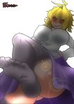  alternate_legwear antenna_hair arcueid_brunestud ato_(bfj315) black_legwear blonde_hair breasts covered_nipples feet femdom grin huge_breasts impossible_clothes impossible_sweater lens_flare long_skirt melty_blood no_panties pov_feet purple_skirt red_sclera skirt smile solo stepped_on sweater thighhighs toes tsukihime turtleneck upskirt warcueid yellow_eyes 