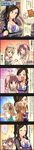  3girls 5koma animal_ears black_hair blonde_hair blush brown_eyes brown_hair bunny character_name cinderella_girls_gekijou closed_eyes colorized comic drill_hair hair_ornament highres idolmaster idolmaster_cinderella_girls long_hair long_image morikubo_nono mukai_takumi multiple_girls official_art ogata_chieri short_hair sparkle sweatdrop tall_image tears translated twintails 