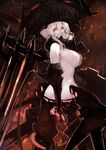  ass bodysuit from_behind hat highres kantai_collection looking_at_viewer red_eyes shinkaisei-kan short_hair_with_long_locks solo sumisu_(mondo) white_hair white_skin wo-class_aircraft_carrier 