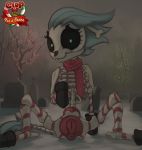  2018 animated_skeleton bone cemetery christmas clothing equine female friendship_is_magic hair holidays looking_at_viewer mammal marsminer my_little_pony outside penetrable_sex_toy sex_toy skeleton skellinore_(mlp) solo tree undead winter 