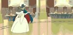  1boy 1girl animated animated_gif cat dancing neko_no_ongaeshi no_humans studio_ghibli the_baron yoshioka_haru 