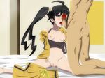  1boy 1girl araragi_karen ass bakemonogatari blush bottomless breasts censored fuzukikai lick licking monogatari_(series) oral penis pussy tongue 