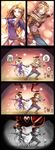  3girls absurdres anger_vein armor beancurd blonde_hair blue_eyes bodysuit comic ezreal gameplay_mechanics ghost_tail hairband highres holding_hands league_of_legends lee_sin leona_(league_of_legends) long_hair luxanna_crownguard multiple_boys multiple_girls pantheon_(league_of_legends) polearm riven_(league_of_legends) shield tombstone truth weapon 