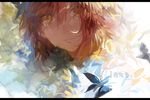  bird brown_eyes brown_hair bug butterfly crying face insect letterboxed orange_hair original short_hair solo tang_elen tears 