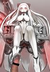 1girl airfield_hime ankle_boots blush boots breasts censored commentary_request femdom hetero horns kantai_collection large_breasts long_hair looking_at_viewer open_mouth pale_skin penis red_eyes shinkaisei-kan shoejob sitting solo_focus taji_(crowview) tears very_long_hair white_footwear white_hair 
