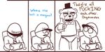  2014 alcohol animatronic bear beverage comic dialog drunk english_text five_nights_at_freddy&#039;s freddy_(fnaf) hat human humor male mammal mike_schmidt tablet text 