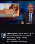  breasts canine censored disney dog duo female feral human humor jon_stewart lady_and_the_tramp male mammal multi_breast television 