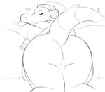  amputee bent_over blush butt crocodile eyes_closed headphones latch lethal_league presenting presenting_hindquarters prosthetic reptile scalie sketch sleeping solo zonkpunch zzz 