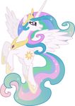  2014 90sigma absurd_res alpha_channel equine female feral friendship_is_magic hi_res horn horse mammal my_little_pony princess_celestia_(mlp) smile solo winged_unicorn wings 