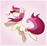  blush cutie_mark equine female feral flower friendship_is_magic hair horse mammal multi-colored_hair my_little_pony pony red_hair rose rose_(mlp) saber-panda smile 
