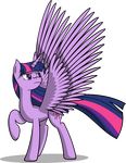  2014 absurd_res alpha_channel equine female feral friendship_is_magic hi_res horn horse mammal my_little_pony twilight_sparkle_(mlp) winged_unicorn wings zacatron94 
