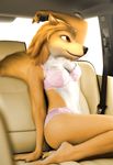  alpha_and_omega anthro anthrofied big_butt bra butt canine car cleavage clothed clothing edit female fur kate mammal oystercatcher7 panties photo_manipulation photomorph smile solo underwear wolf 