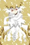  amanita_neoovoidea blending gloves hat mushroom oso-teki_kinoko_gijinka_zukan oso_(toolate) personification red_eyes scarf skirt smile solo white_hair 