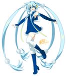  bad_id bad_pixiv_id blue_eyes blue_hair boots braid bridal_gauntlets fuyune_sana gloves headphones legs long_hair quad_tails ribbon solo thighhighs utau very_long_hair yukiyuki_yuki zettai_ryouiki 