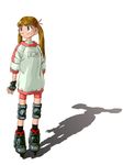  alien_nine bike_shorts blonde_hair chack different_shadow fingerless_gloves gloves inline_skates long_hair roller_skates shadow skates sleeves_rolled_up solo standing tomine_kasumi twintails 