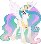  2014 90sigma absurd_res alpha_channel equine female feral friendship_is_magic hi_res horn horse mammal my_little_pony princess_celestia_(mlp) smile solo winged_unicorn wings 