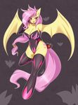  2014 anthro apple bat_pony big_breasts breasts cleavage clothed clothing equine female flutterbat_(mlp) fluttershy_(mlp) friendship_is_magic fruit horse mammal mleonheart my_little_pony 